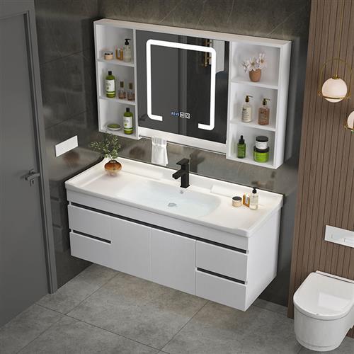 饰域 2022新款浴室柜 厨房卫浴现代简约轻奢小户型盆洗岩板浴室柜