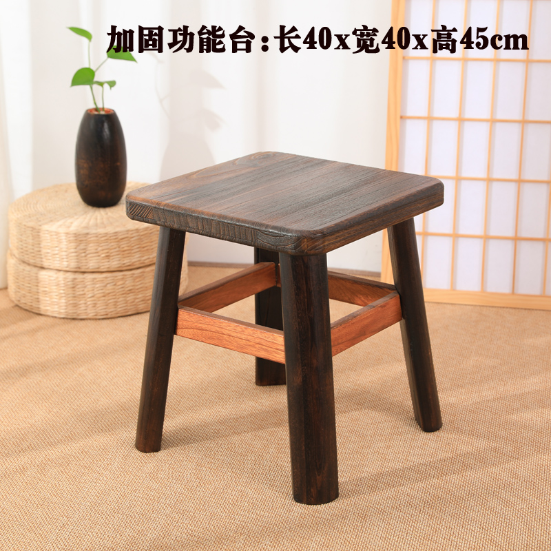烧桐实木小板凳子功能台小桌子矮凳圆木头儿童坐椅家用茶几凳