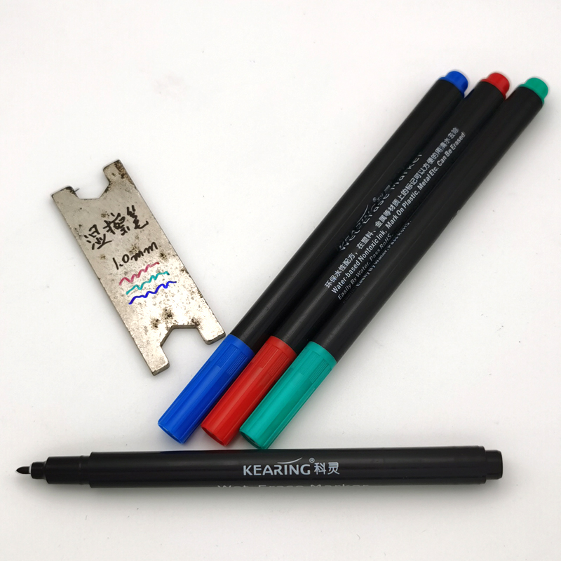 科灵水溶性记号笔PCB湿擦笔湿布可擦笔AOI水性环保油墨临时标记笔