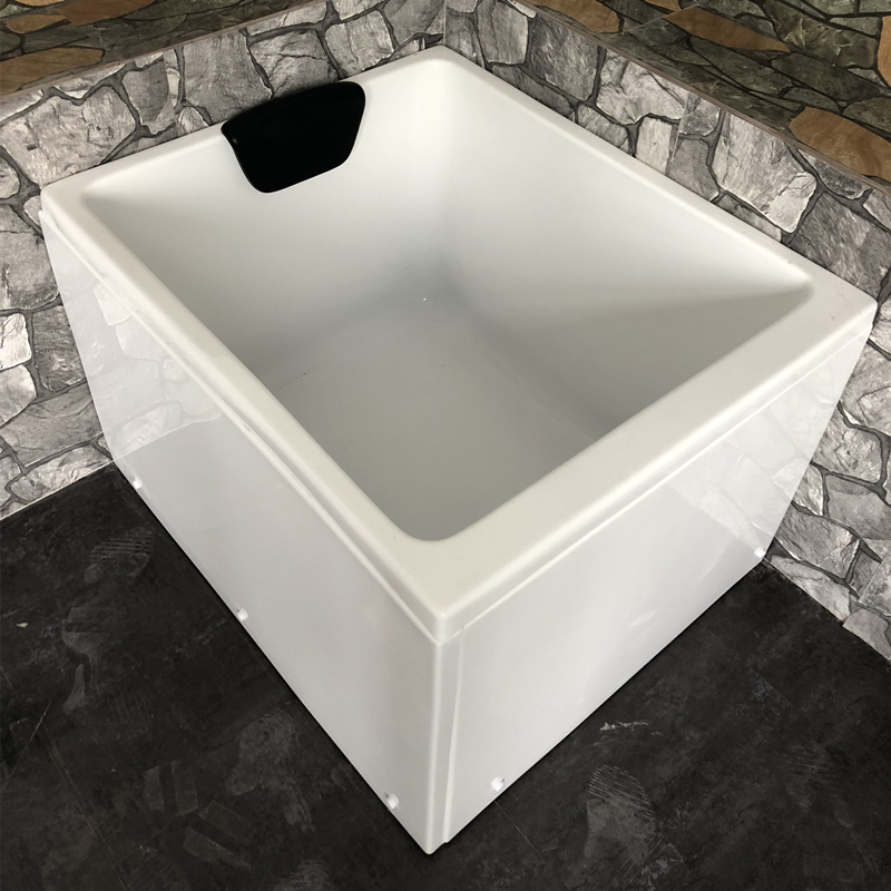 浴缸家用超小单人方形气泡按摩75宽90长可加坐凳迷你mini浴池浴盆