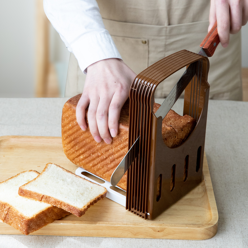 日本NIHESHI面包切片器 吐司切片器 切割架切面包机DIY烘焙用品