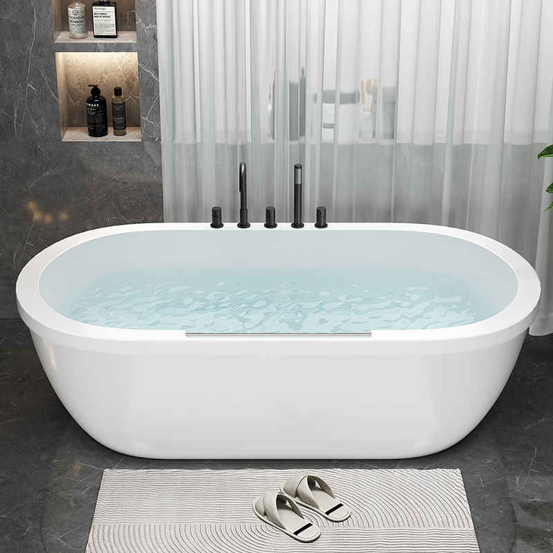 新品亚克力浴缸环保0甲醛加厚加宽家用成人小户型独立式欧式浴盆