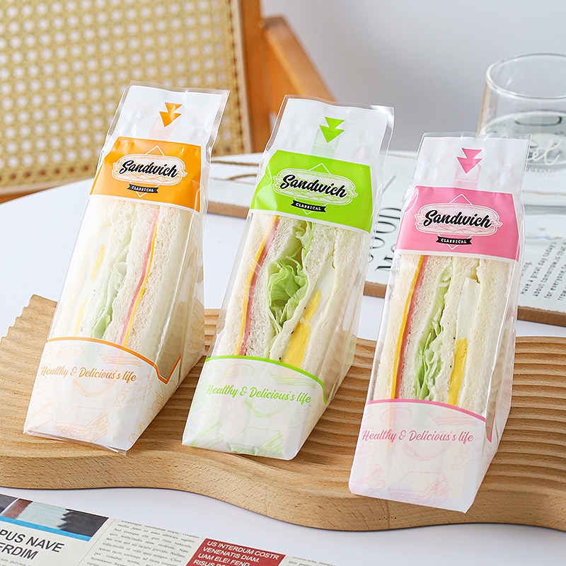 易撕三明治包装袋专用三文治吐司面包一次性透明包装袋子食品级