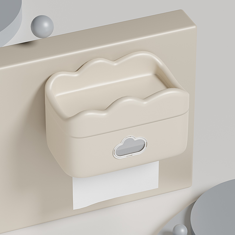 奶油风纸巾盒厕所卫生间厕纸盒放卫生纸抽纸卷纸架壁挂轻奢免打孔