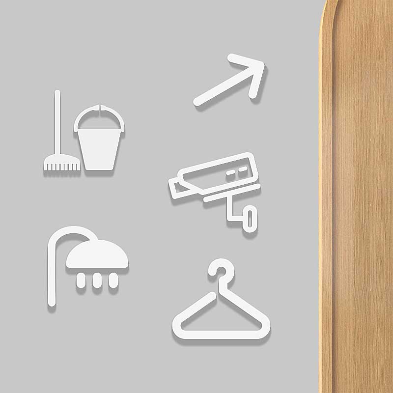 茶水间标识牌创意定制洗手间提示牌厕所指示牌禁止箭头贴标志简约