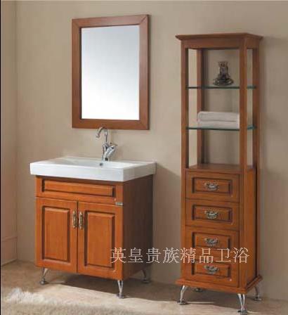 美式欧式橡木浴室柜橡木实木卫浴柜 洗脸盆柜 洗手盆柜组合HE383