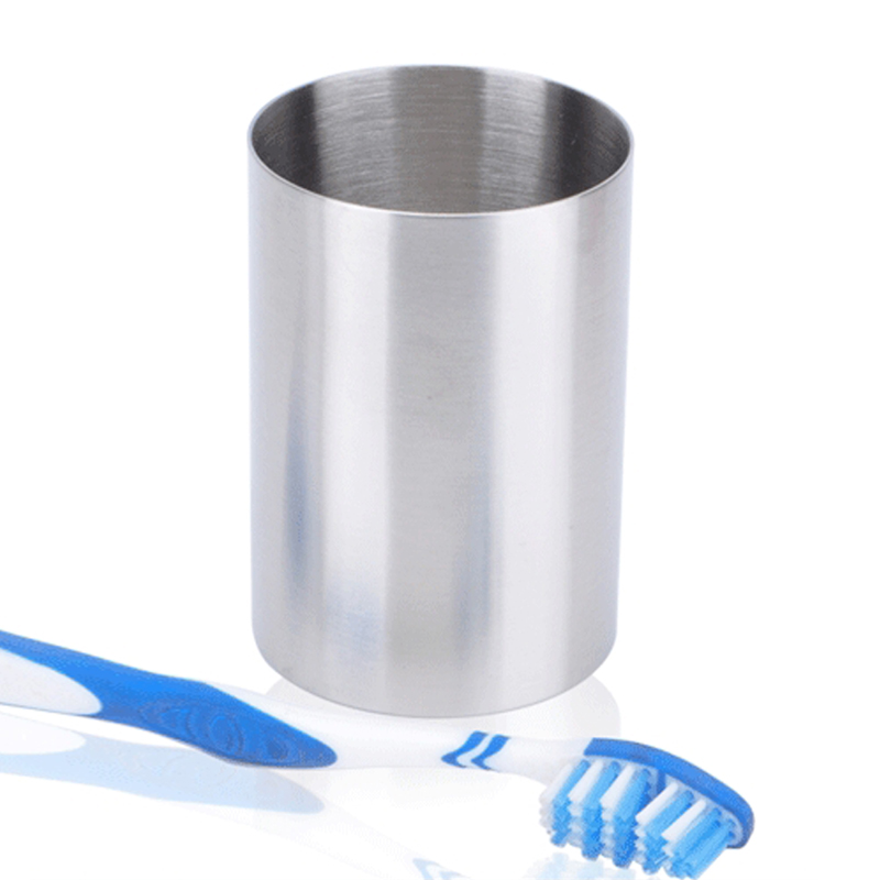 腰形不锈钢口杯卫浴用品漱口杯刷牙杯创意单层直筒金属水杯可刻字