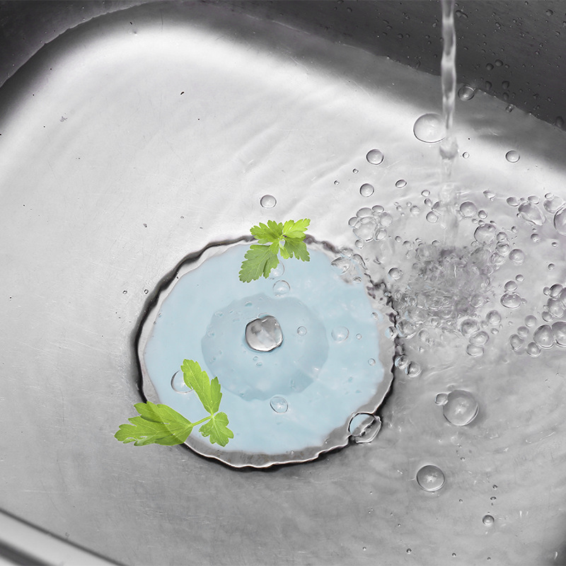 厨房水池塞子卫生间水槽下水道防臭器按压式飞碟地漏盖洗手盆过滤