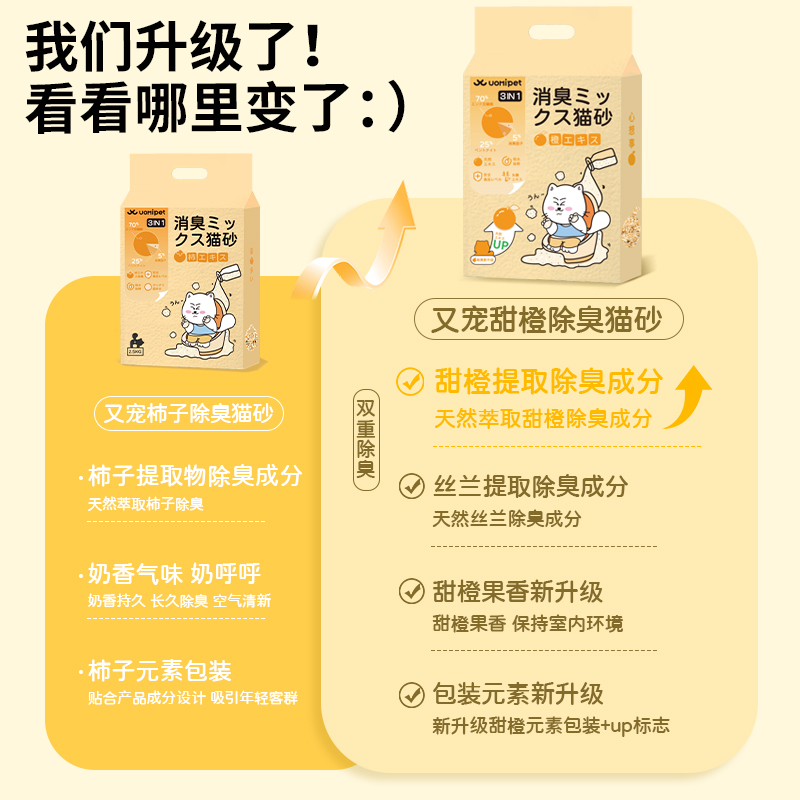 日本PET柿子混合猫砂包邮20公斤豆腐猫砂膨润土10kg消臭低尘