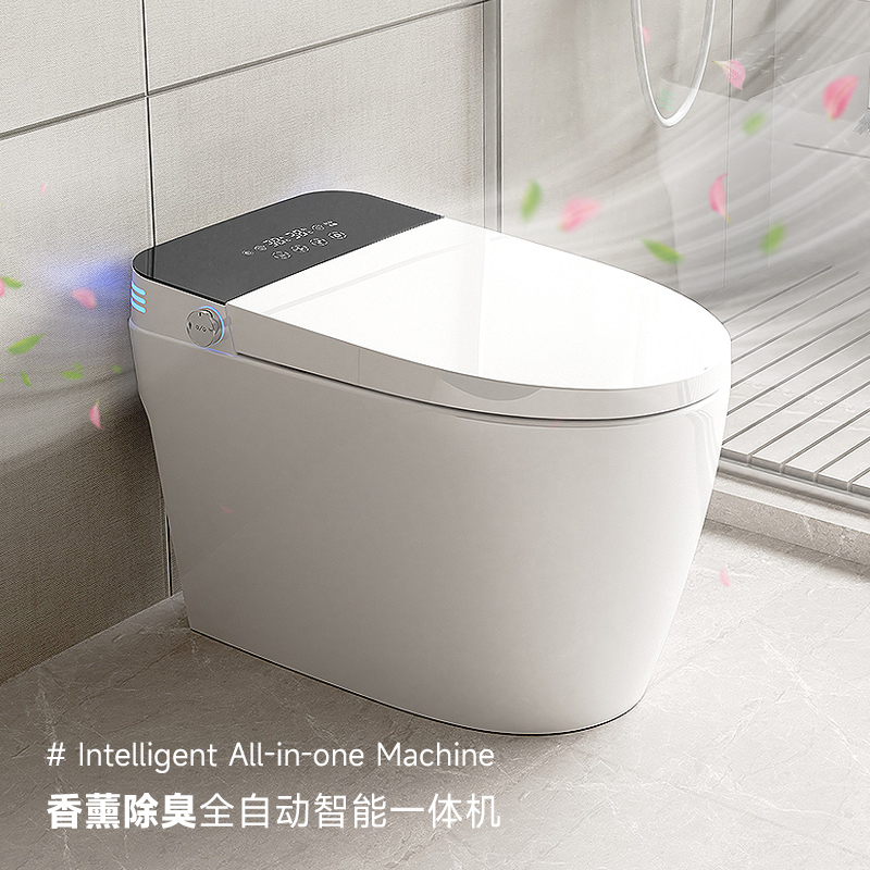 厕所家用智能马桶全自动一体式无水压限制语音泡沫盾坐便器座便器