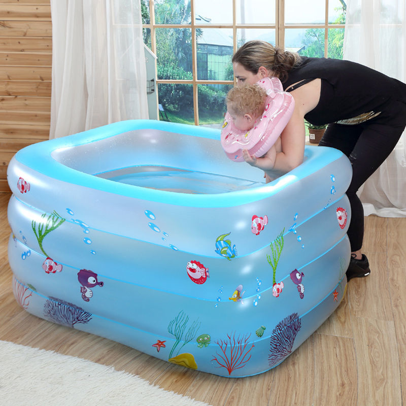充气游泳池儿童家用可折叠婴儿游泳桶宝宝洗澡盆室内水池成人浴缸