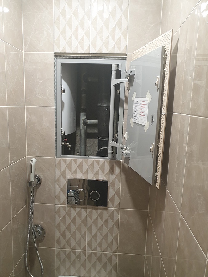 卫生间瓷砖隐藏隐形门检修口装饰盖地暖分水器浴缸下水管检查口