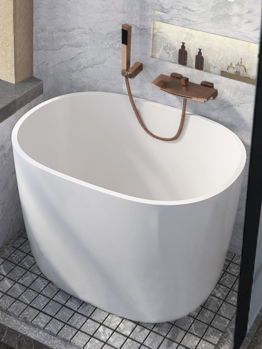 安华浴缸小户型亚克力迷你日式家用可移动恒温小型浴盆深泡缸