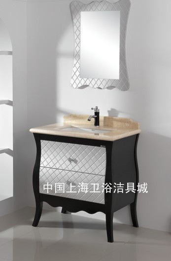 美式欧式橡木浴室柜组合实木浴柜洗脸盆柜组合洗手盆柜SH238