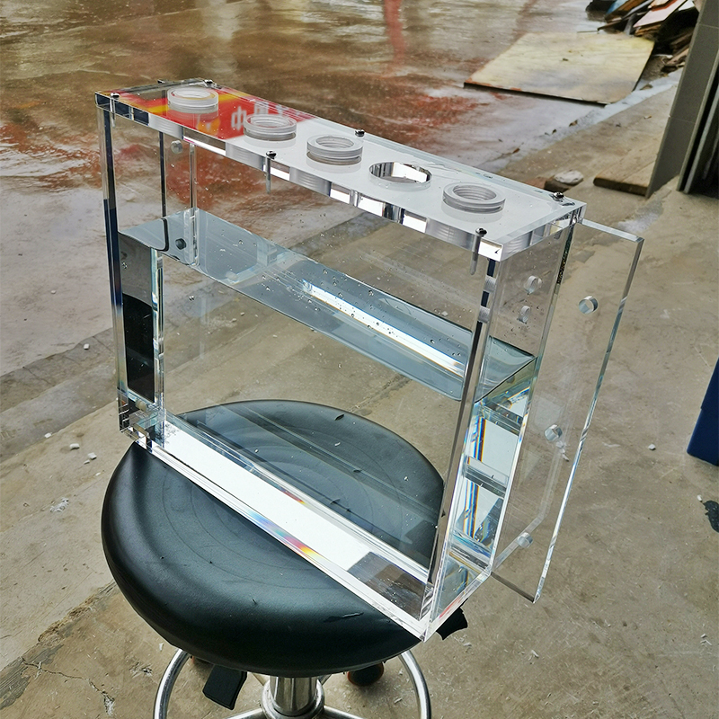 定制透明亚克力盒子水槽有机玻璃污水处理箱PHP观测箱实验反应装