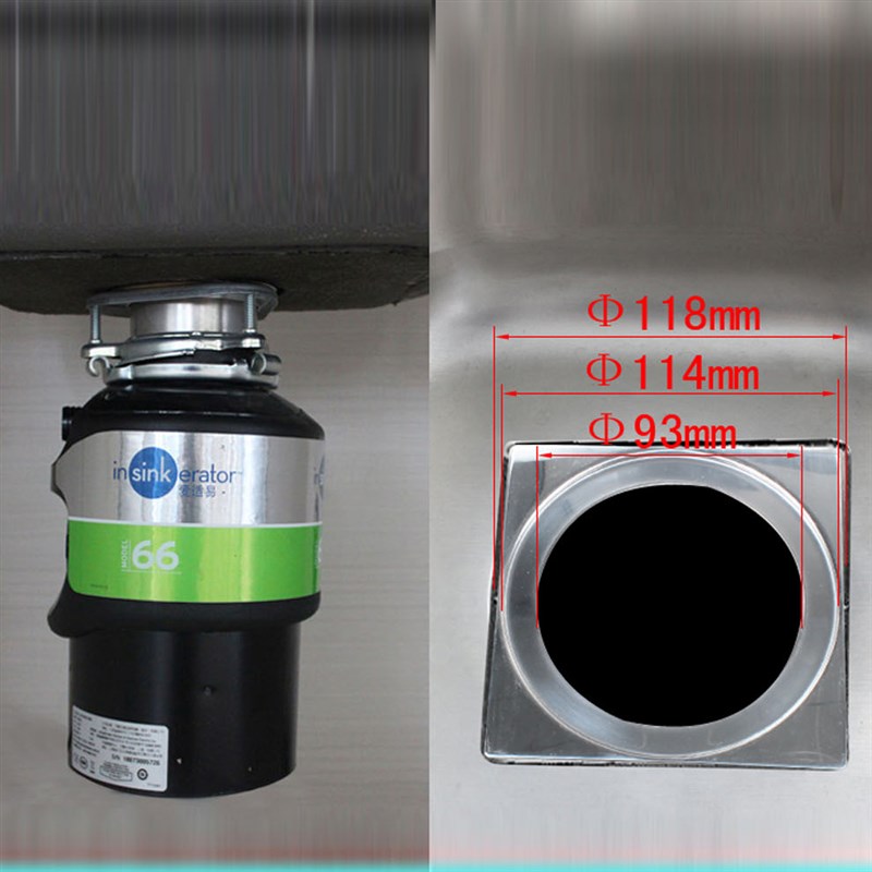 天力厨房水槽e方形转圆形垃圾处理器 洗菜盆方型变径圆型配件M043