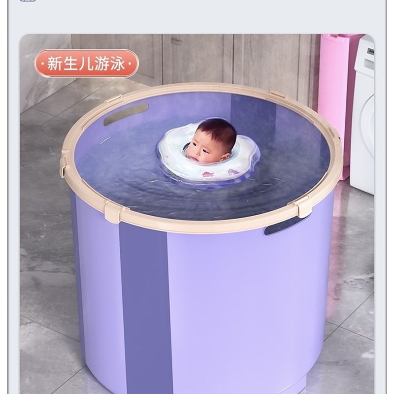 新品免安装泡澡桶可折叠浴桶婴儿洗澡盆大人家用全身成人浴缸儿童