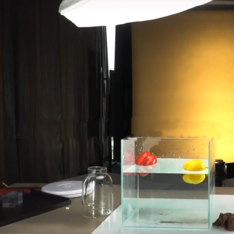 新品亚克力拍摄专用水缸高透明水槽超白视频飞溅波纹创意有机玻璃
