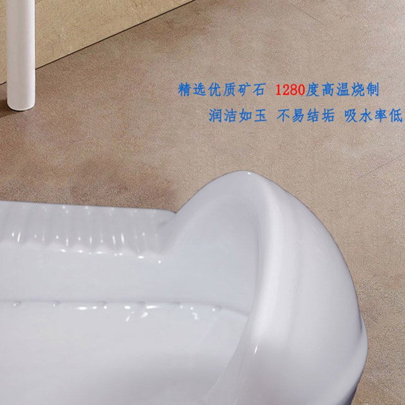 上海益高卫浴蹲便器水箱整套w蹲坑式家用化妆室蹲厕防臭陶瓷蹬便