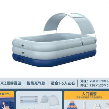 自动充气游e泳池家庭用儿童加厚婴儿宝宝游泳桶大型户外小孩浴缸