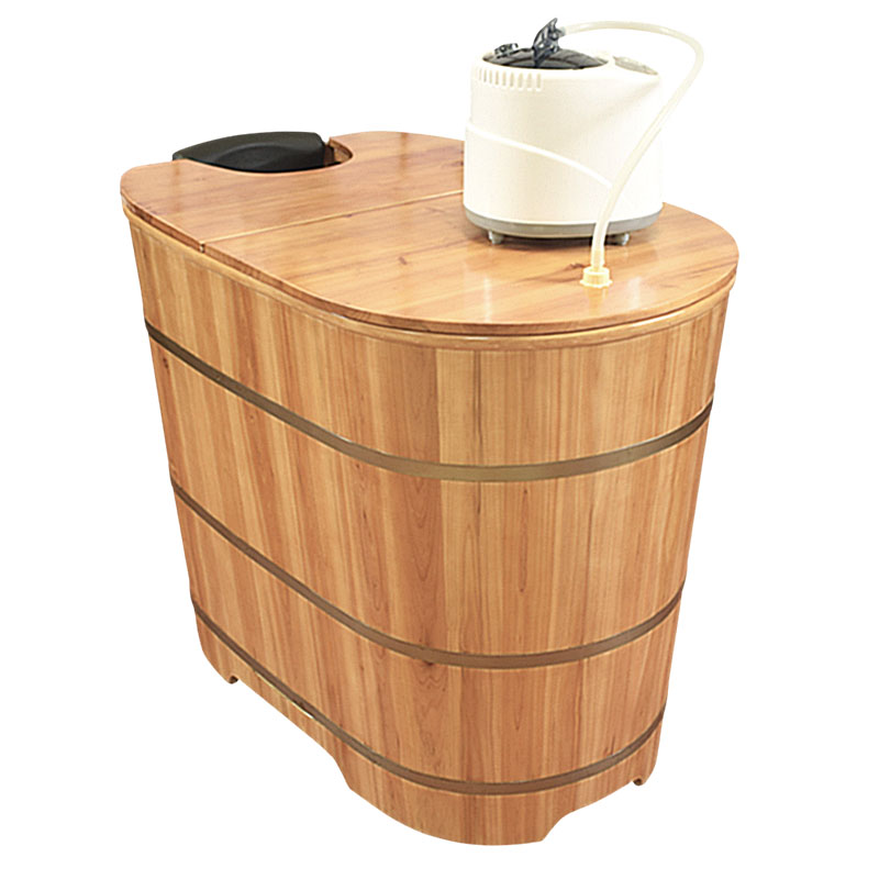 现货速发泡澡桶家用洗澡木桶成人浴桶木质熏蒸桶浴缸实木加厚高深
