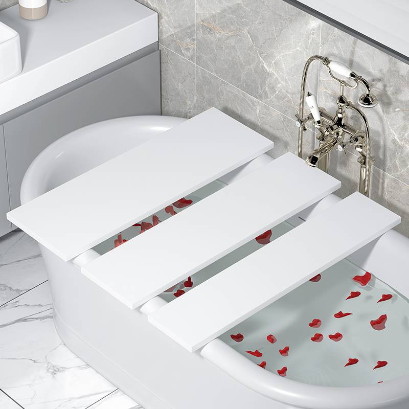 现货速发卫生间浴室浴缸上的置物架台面缝隙泡澡手机木架子浴池盖