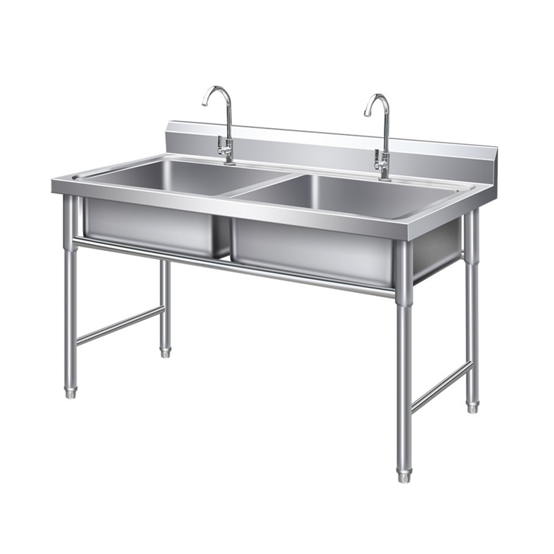 推荐304不锈钢水池台水槽三槽厨房一体池双槽洗脸盆水槽食堂洗菜