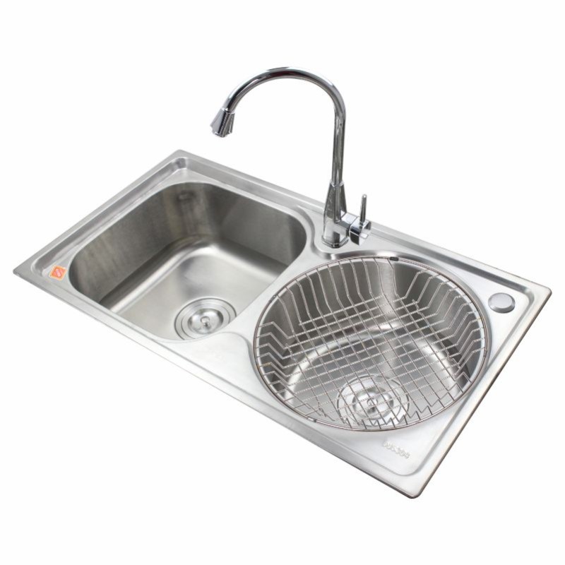 加厚一体304不锈钢水槽水池洗菜盆双槽厨房加厚拉丝洗菜盆洗碗池