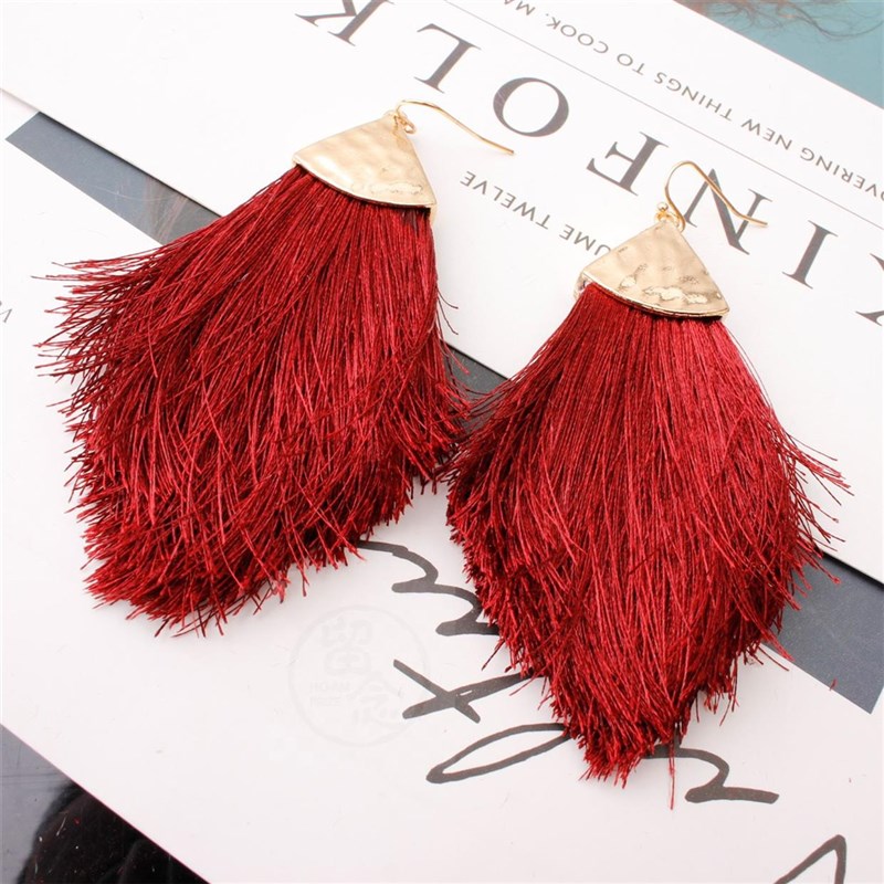 推荐·Big brand Earrings alloy cotton thread arrow tassel sp
