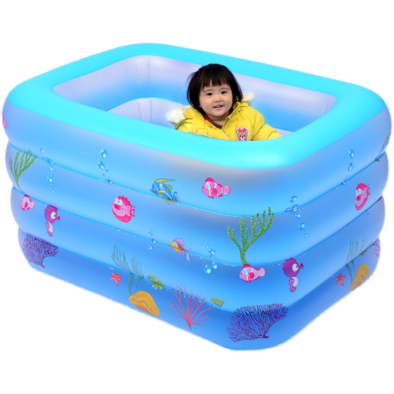 极速新生的充气水池浴缸游泳桶儿童游泳池家用自动充气婴儿可折叠