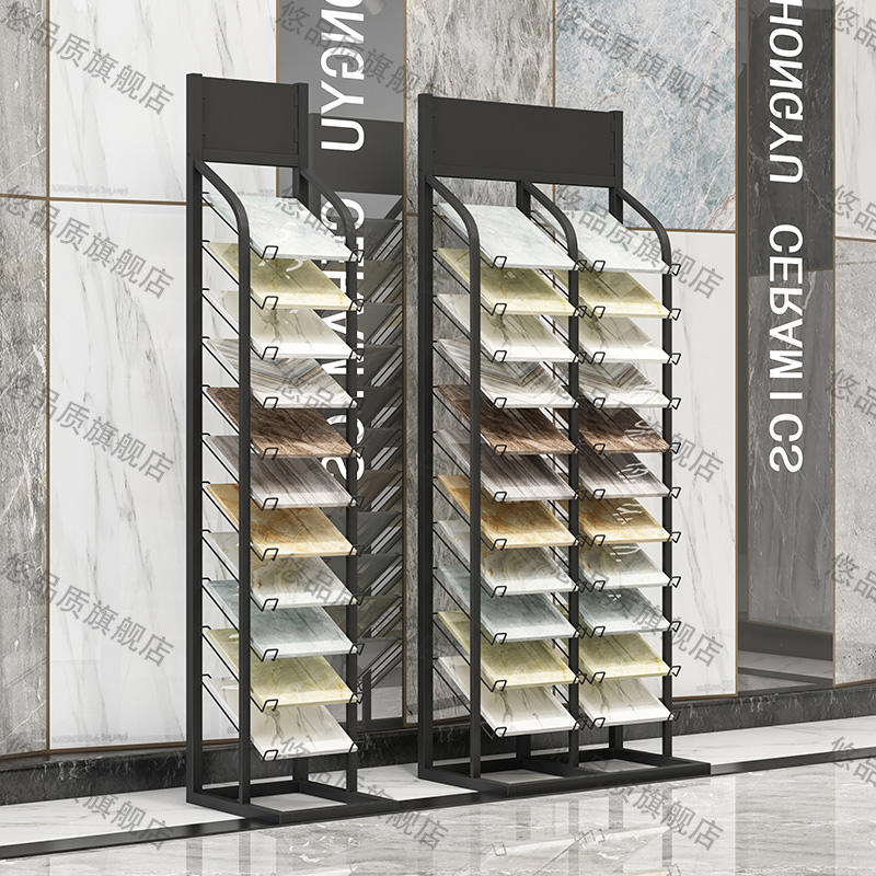 橱柜门板展架瓷砖展示架色板生态板铝扣板石材地砖样品板立式展架