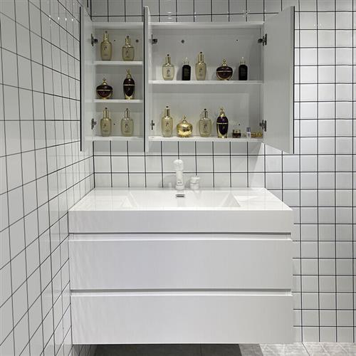 速发微晶石一体台盆现代简约洗手洗脸卫生间北欧人造石浴室柜组合