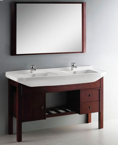 欧式美式橡木浴室柜组合实木卫浴柜洗脸盆柜洗手盆柜洗漱台 XM536