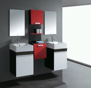 欧式美式橡木浴室柜 实木卫浴柜 洗脸盆柜吊 柜洗手盆柜组合TX170