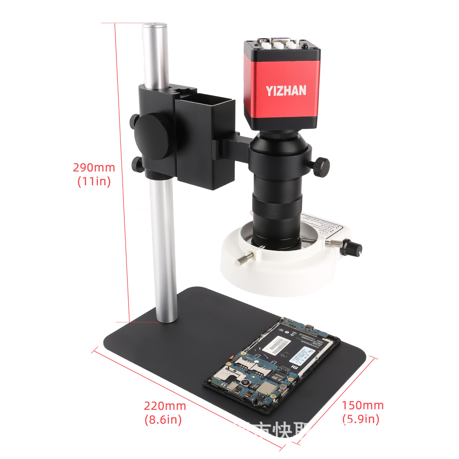 新品维修电子显微镜HTMI231V-D6相机小底座VGA相机工业显微镜红色