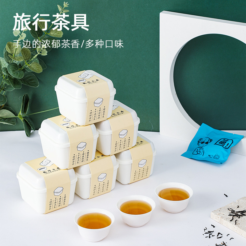 茶会盒子塑料功夫茶具便携一次性旅行车载套装茶壶茶杯厂家直销