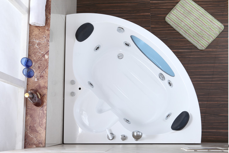 扇形亚克力浴缸小户型双人浴盆12米13米现代智能冲浪按摩
