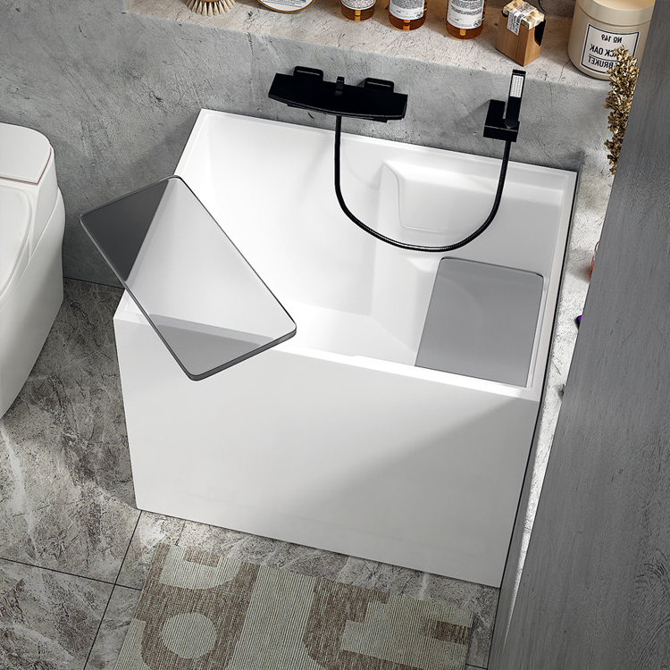 深泡小户型小型浴缸家用坐式亚克力独立一体可移动迷你日式小浴缸