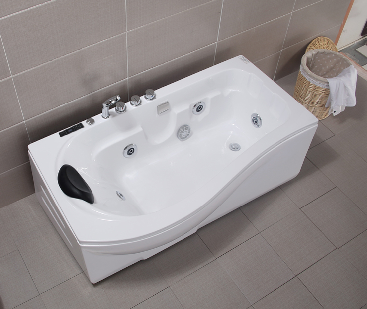 独立式亚克力家用浴缸成人小户型按摩冲浪恒温加热浴盆窄浴缸