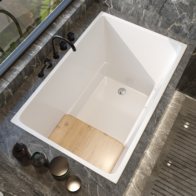 欧凯伦深泡小户型浴缸家用坐式亚克力嵌入式小型日式迷你小浴缸