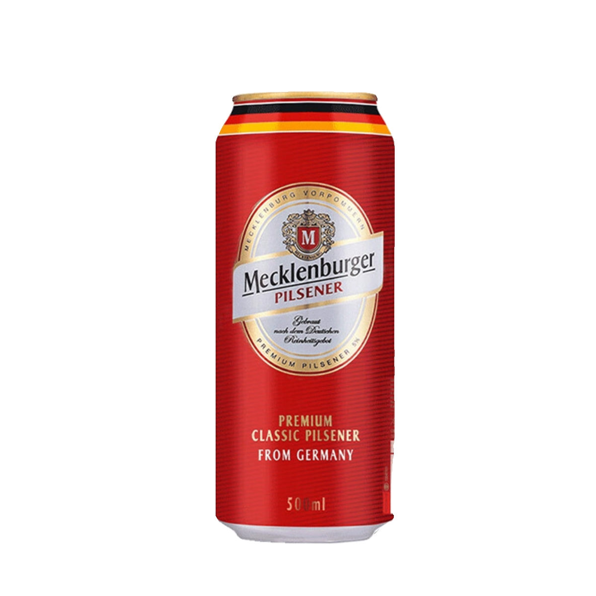 德国原装进口梅克伦堡皮尔森大麦黄啤酒500ml*24听整箱特价包邮