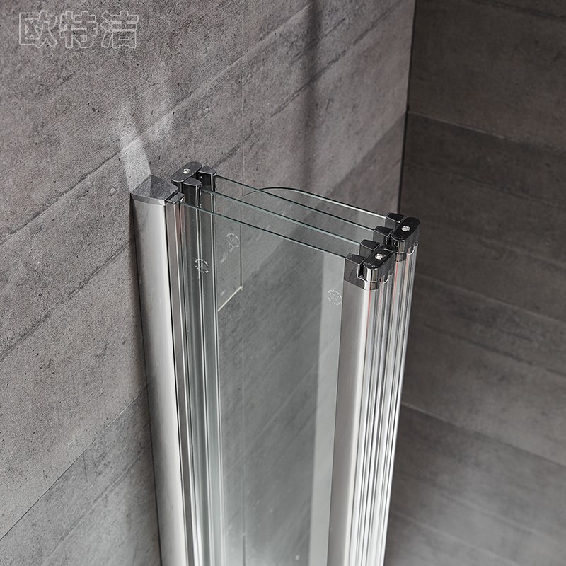 宁波欧特洁四扇折叠浴缸屏风浴室干湿分离安全钢化玻璃淋浴房隔断