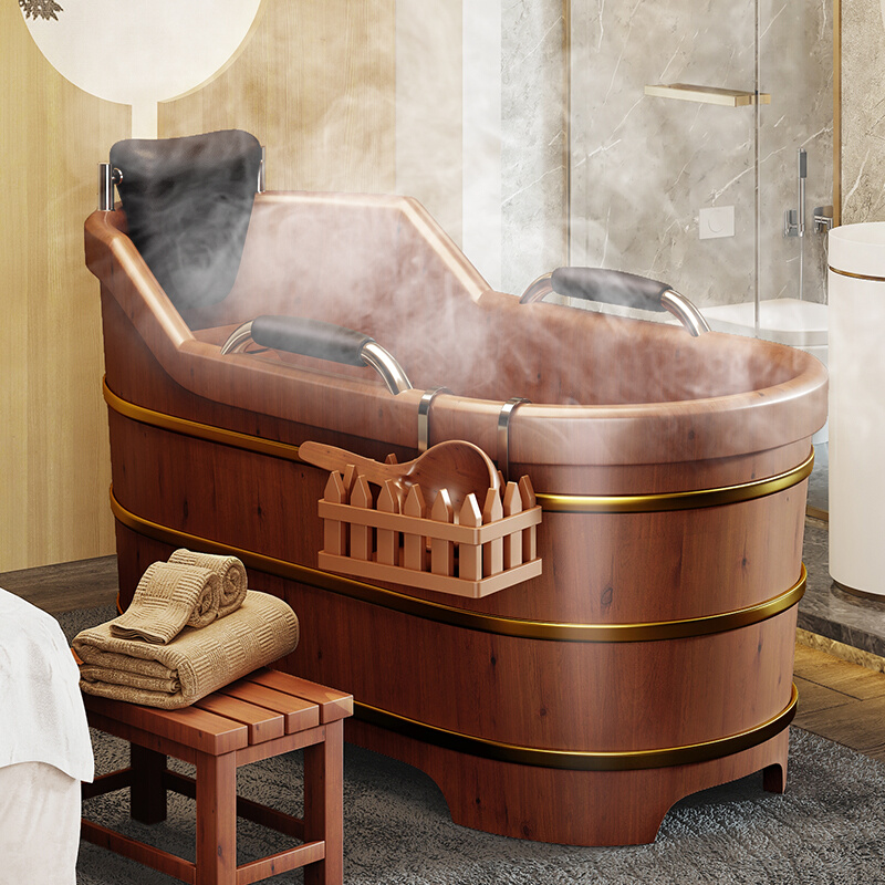 泡澡木桶老人可用实木洗澡桶木质浴盆浴缸家用全身大人沐浴桶大桶