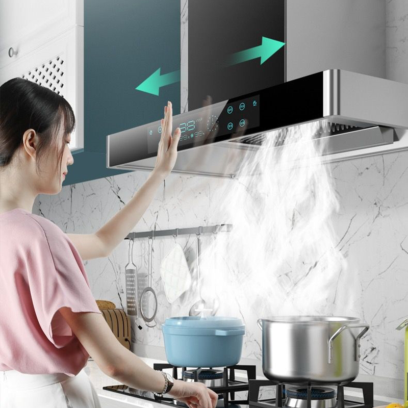 樱花抽油烟机家用厨房顶吸式壁挂式大吸力T型欧式智能自动清洗