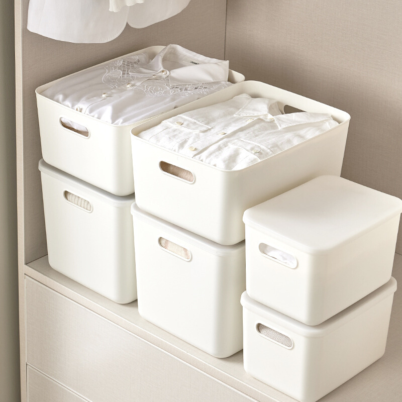 清洁用具收纳盒 收纳整理白色客厅收纳手提零食盒卫浴收纳 置物架
