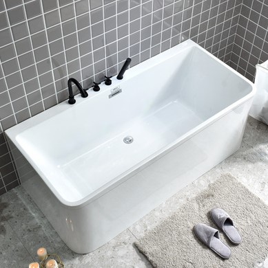 浴缸小户型按摩独立式亚克力浴缸成人家用冲浪保温恒温浴缸