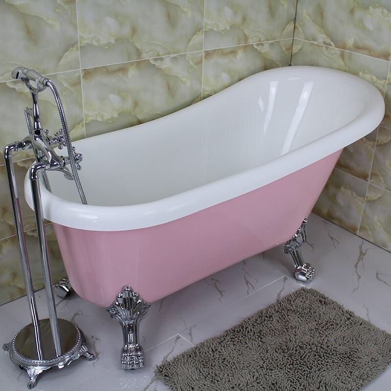 亚克力古典贵妃儿童写真拍照浴缸家用独立式成人浴盆彩色欧式网红