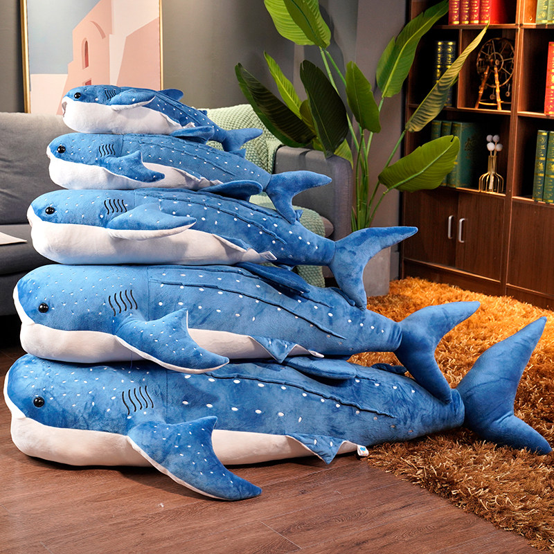 卡通鲸鱼毛绒玩具公仔蓝鲸鱼鲨鱼大号睡觉抱枕靠垫玩偶布娃娃礼物