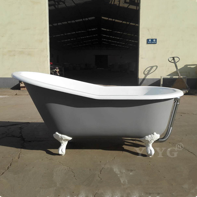 简派卫浴欧货网红陶搪瓷独立式铸铁浴缸1.4-1.7米英伦风撞色定制