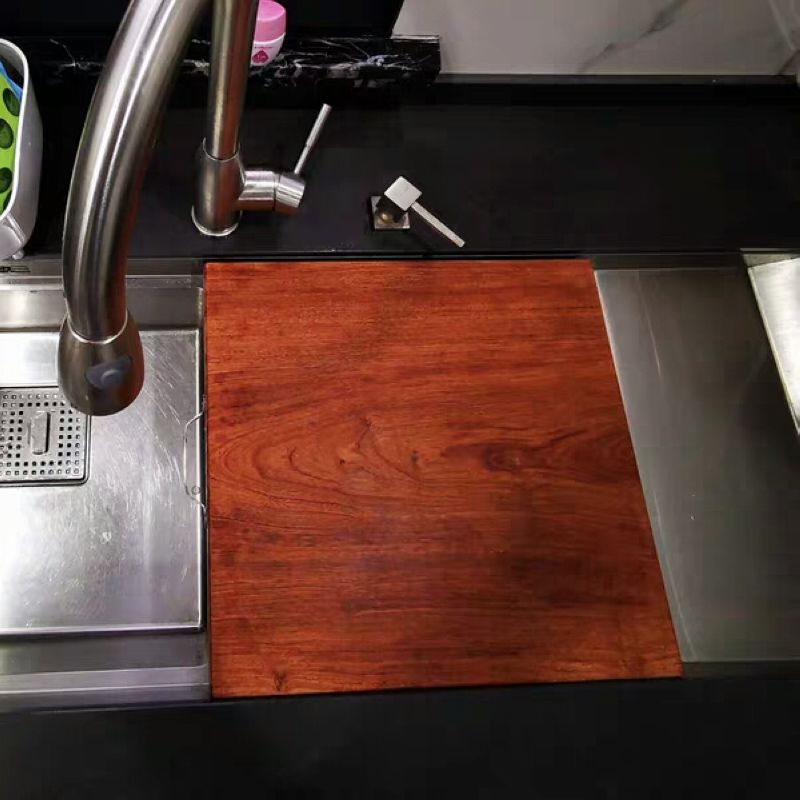 花梨木高脚砧板定制水槽专用切菜板卡位台下盆实木案板洗碗机面板